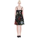 Floral-folk-fashion-ornamental-embroidery-pattern Spaghetti Strap Velvet Dress View2