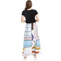 Sketch Line Art Doodles Design Maxi Chiffon Skirt View2