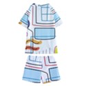 Sketch Line Art Doodles Design Kids  Swim Tee and Shorts Set View2