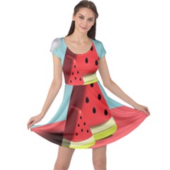 Strawberries Fruit Cap Sleeve Dress by Grandong