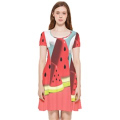 Strawberries Fruit Inside Out Cap Sleeve Dress by Grandong