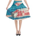 Bridge Transportation Train Toys Flared Midi Skirt View1