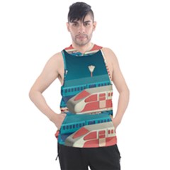 Bridge Transportation Train Toys Men s Sleeveless Hoodie by Grandong