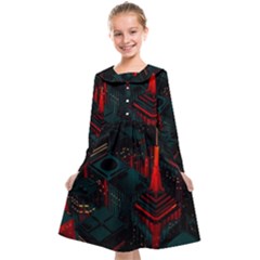 A Dark City Vector Kids  Midi Sailor Dress by Proyonanggan