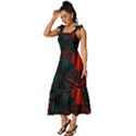 A Dark City Vector Tie-Strap Tiered Midi Chiffon Dress View2