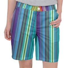 Color Stripes Women s Pocket Shorts by Proyonanggan