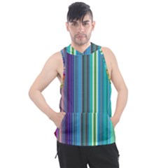 Color Stripes Men s Sleeveless Hoodie by Proyonanggan