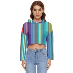 Color Stripes Women s Lightweight Cropped Hoodie by Proyonanggan