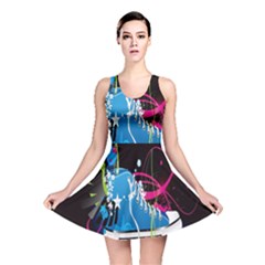 Sneakers Shoes Patterns Bright Reversible Skater Dress by Proyonanggan