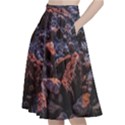 Twilight Treasures: Rocky Beachscape  A-Line Full Circle Midi Skirt With Pocket View2