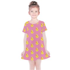 Rubber Duck Pattern Kids  Simple Cotton Dress by Valentinaart