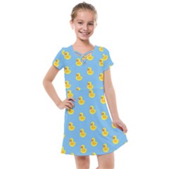 Rubber Duck Pattern Kids  Cross Web Dress by Valentinaart