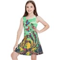 Monkey Tiger Bird Parrot Forest Jungle Style Kids  Lightweight Sleeveless Dress View1