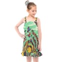 Monkey Tiger Bird Parrot Forest Jungle Style Kids  Overall Dress View1