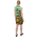 Monkey Tiger Bird Parrot Forest Jungle Style Sleeveless Shirt Dress View2