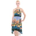 City Buildings Urban Dawn High-Low Halter Chiffon Dress  View1