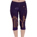 Skyscraper Town Urban Towers Velvet Capri Leggings  View1