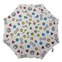 Dog Paw Seamless Pattern Footprint Bone Hook Handle Umbrellas (Medium) View1