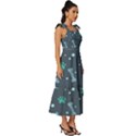 Bons Foot Prints Pattern Background Tie-Strap Tiered Midi Chiffon Dress View3