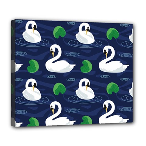 Swan Pattern Elegant Design Deluxe Canvas 24  X 20  (stretched) by Bangk1t