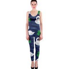 Swan Pattern Elegant Design One Piece Catsuit by Bangk1t