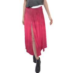 Amaranth Turbulance Cameurut Velour Split Maxi Skirt by imanmulyana