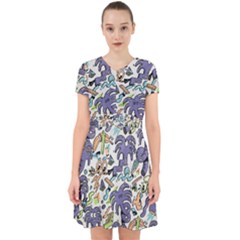 Purple Orange Green Blue Cartoon Adorable In Chiffon Dress by Bangk1t