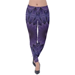 Shape Geometric Symmetrical Symmetry Wallpaper Velvet Leggings by Bangk1t