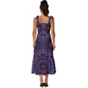 Shape Geometric Symmetrical Symmetry Wallpaper Tie-Strap Tiered Midi Chiffon Dress View4