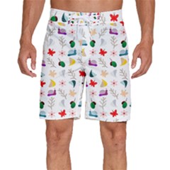 Snail Butterfly Pattern Seamless Men s Beach Shorts by Amaryn4rt