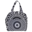 Circular Concentric Radial Symmetry Abstract Boxy Hand Bag View1