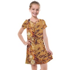 Bees Nature Animals Honeycomb Kids  Cross Web Dress by pakminggu