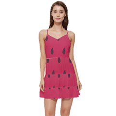 Watermelon Fruit Summer Red Fresh Food Healthy Short Frill Dress by pakminggu