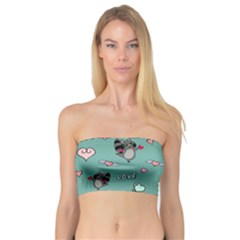 Raccoon Texture Seamless Scrapbooking Hearts Bandeau Top by pakminggu