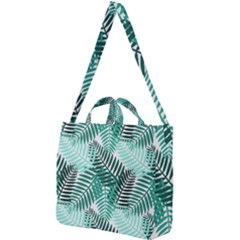 Background Pattern Texture Leaves Design Wallpaper Square Shoulder Tote Bag by pakminggu