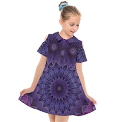 Shape Geometric Symmetrical Symmetry Wallpaper Kids  Short Sleeve Shirt Dress by Bangk1t