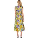 Spring Flowers V-Neck Drawstring Shoulder Sleeveless Maxi Dress View4