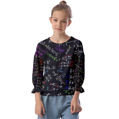 Mathematics  Physics Maths Math Pattern Kids  Cuff Sleeve Top by Grandong