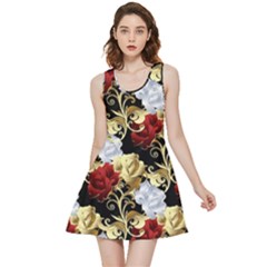 Roses Seamless Pattern Inside Out Reversible Sleeveless Dress by Grandong