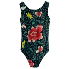 Background Vintage Japanese Design Kids  Cut-out Back One Piece Swimsuit by Grandong