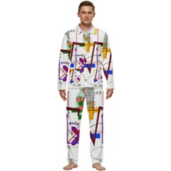 Mathematics Formula Physics School Men s Long Sleeve Velvet Pocket Pajamas Set by Grandong