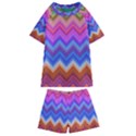 Pattern Chevron Zigzag Background Kids  Swim Tee and Shorts Set View1