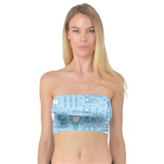 Dentist Blue Seamless Pattern Bandeau Top by Grandong