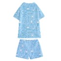 Dentist Blue Seamless Pattern Kids  Swim Tee and Shorts Set View2