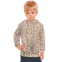 Aztec Tribal African Egyptian Style Seamless Pattern Vector Antique Ethnic Kids  Hooded Pullover by Grandong