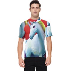 Unicorn Design Men s Short Sleeve Rash Guard by Trending