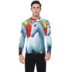 Unicorn Design Men s Long Sleeve Rash Guard by Trending