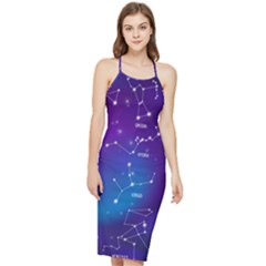 Realistic Night Sky With Constellations Bodycon Cross Back Summer Dress by Cowasu