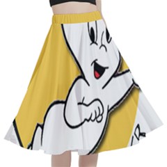 Casper2 A-line Full Circle Midi Skirt With Pocket by RuuGallery10