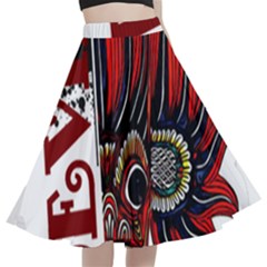 Devil2 A-line Full Circle Midi Skirt With Pocket by RuuGallery10